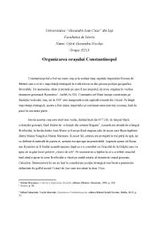 Organizarea orașului Constantinopol - Pagina 1