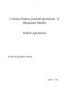 Comuna Poplaca - potențial agroturistic al mărginimii Sibiului - Pagina 1
