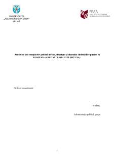 Studiu de caz comparativ privind nivelul, structura și dinamica cheltuielilor publice în România și Regatul Belgiei (Belgia) - Pagina 1