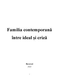 Familia contemporană între ideal și criză - Pagina 1