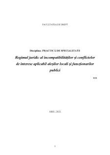 Regimul juridic al incompatibilităților și conflictelor de interese aplicabil aleșilor locali și funcționarilor publici - Pagina 1