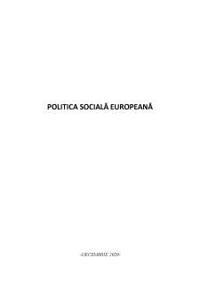 Politica socială europeană - Pagina 1
