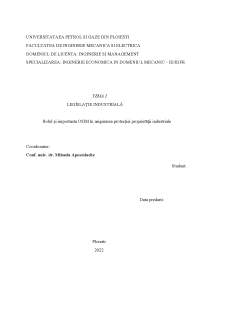 Rolul și importanta OSIM în asigurarea protecției proprietății industriale - Pagina 1