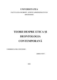 Teorii despre etica și deontologia contemporană - Pagina 2