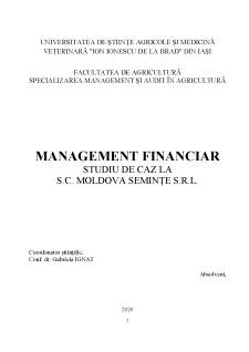 Management financiar - studiu de caz la  SC Moldova Semințe SRL - Pagina 2