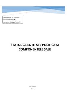 Statul ca entitate politică și componentele sale - Pagina 1