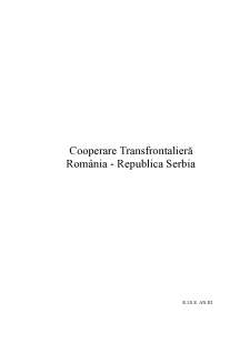 Cooperare Transfrontalieră România - Republica Serbia - Pagina 1