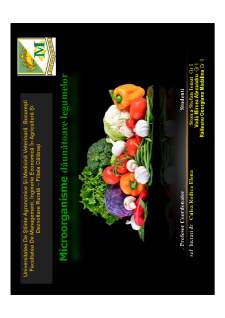 Microorganisme dăunătoare legumelor - Pagina 1