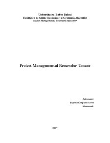 Proiect Managementul Resurselor Umane - Pagina 1