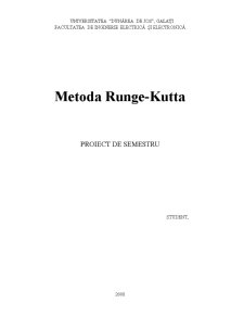 Metoda Runge-Kutta în Matlab - Pagina 1