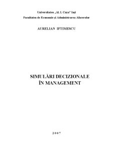 Simulări Decizionale în Management - Pagina 1