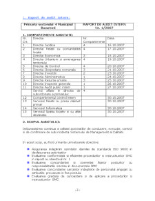 Analiză diagnostic pe baza auditului intern nr. 1.2007 - Primăria Sector 4 București - Pagina 2