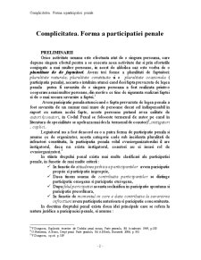 Complicitatea - formă a participației penale - Pagina 2