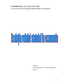 Evoluția rolului statului în economie - Pagina 1
