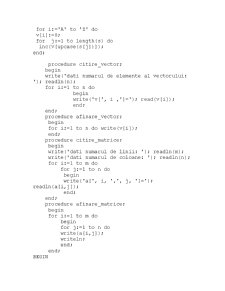 Proiect în Pascal - polinoame, transpuse de matrici - Pagina 5