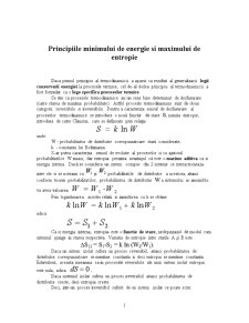 Principiului Minimului de Energie și Maximului de Entropie - Pagina 1