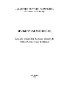 Marketingul Serviciilor - BCR - Pagina 1