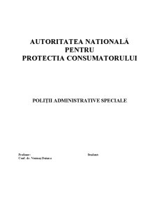 Autoritatea Natională pentru Protectia Consumatorului - Pagina 1