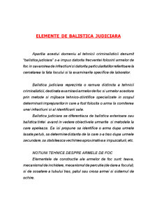 Elemente de balistică judiciară - Pagina 1