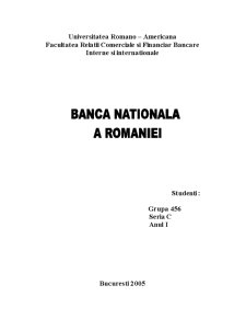 Banca Națională a României - Pagina 1
