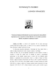 Economiști celebri - Ludwig von Mises - Pagina 1