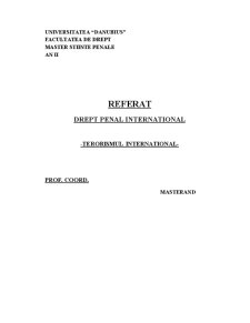 Terorismul internațional - Pagina 1