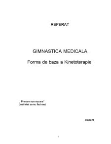 Gimnastică medicală - Pagina 1