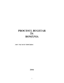 Procesul Bugetar în România - Pagina 1