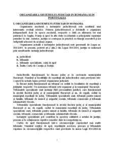 Organizarea Sistemului Judiciar în România și în Portugalia - Pagina 1