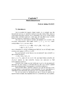 Econometrie - Capitolul 7 - Multicoliniaritatea - Pagina 1