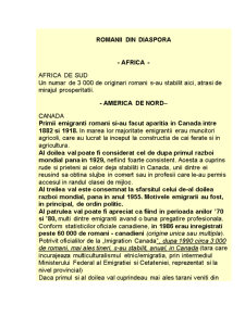Românii din Diaspora - Pagina 1