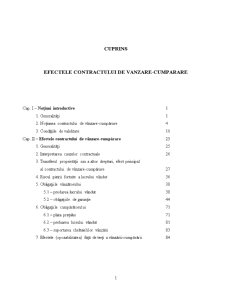 Efectele Contractului de Vanzare-Cumparare - Pagina 1