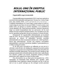 Rolul ONG în Dreptul Internațional Public - Pagina 1