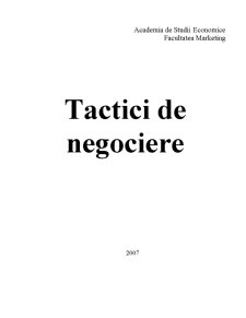 Tactici de Negociere - Pagina 1