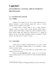 Managementul Calitatii, Aspecte Teoretico-Metodologice - Pagina 1