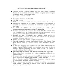 Analiza Principalilor Indicatori Financiari - SC Albalact SA - Pagina 1