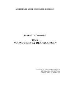 Concurența de oligopol - Pagina 1