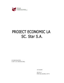 Proiect Economic la SC Star SA - Pagina 1