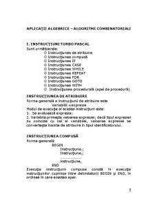 Aplicații algebrice - Turbo Pascal - Pagina 2