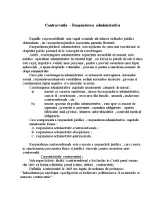 Contravenția - răspunderea administrativă - Pagina 1