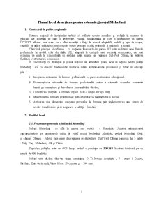 Planul local de acțiune pentru educație, județul Mehedinți - Pagina 1