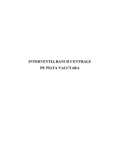 Intervenția Băncii Centrale pe piața valutară - Pagina 1