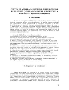 Curtea de Arbitraj Comercial International de pe Lângă Camera de Comerț și Industrie a României - Organizare și Funcționare - Pagina 2
