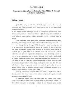 Organizarea și funcționarea Spitalului cLinic Militar de Urgență Iași - Pagina 1