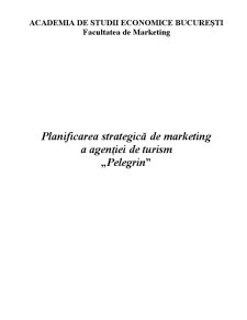 Planificarea Strategică de Marketing a Agenției de Turism - Pagina 1