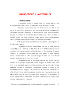 Managementul investițiilor - Pagina 1