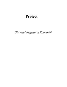 Sistemul Bugetar al Romaniei - Pagina 1