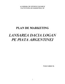 Lansarea Dacia Logan pe piața Argentinei - Pagina 1