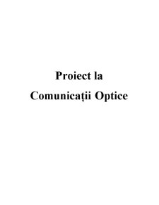 Comunicații Optice - Pagina 1