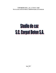 Studiu de Caz - SC Carpat Beton SA - Pagina 1